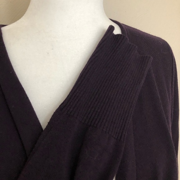 CAbi Plum Drape Front Cardigan - Picture 3 of 8